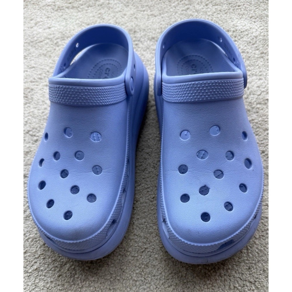 Crocs Classic Crush Platform Chunky Purple Lavender Clog Womens Size 10 Mens 8